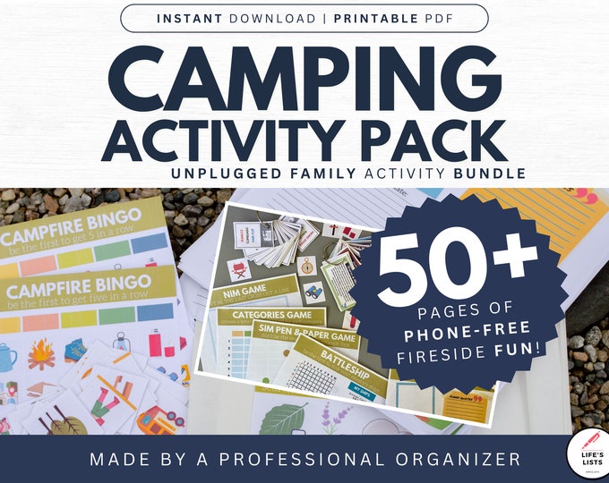 Let's Go Camping Activity Pack | 50+ Summer Camp Activity Bundle