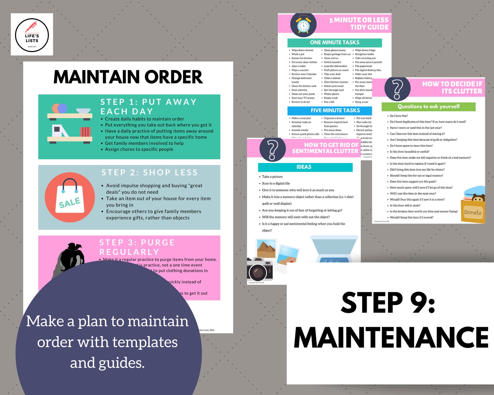 The Life &amp; Home Decluttering Workbook Decluttering Planner - Etsy