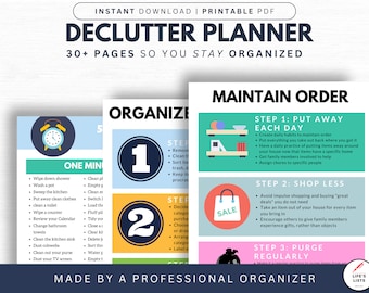 Home Declutter Planner | 33-Page Organization Toolkit (Instant Download)