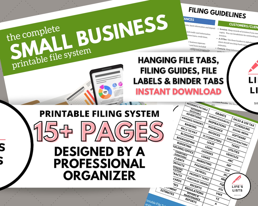 Small business filing system affordable small business etsy