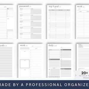 Productivity Planner Pages Half Page/a5, Printable Pack Including ...