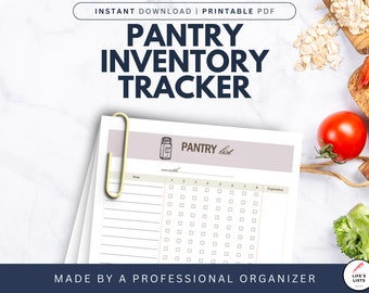 Pantry List Inventory List | Pantry Checklist | Pantry Organization | Planner Page | Printable | Digital Download | by Life's Lists