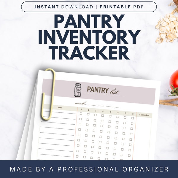 Pantry List Inventory List | Pantry Checklist | Pantry Organization | Planner Page | Printable | Digital Download | by Life's Lists