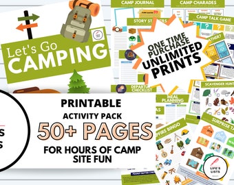 Let's Go Camping Activity Pack | 50+ Summer Camp Activity Bundle