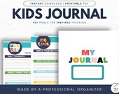 Printable Kids Journal - Creative Prompts, Daily Lists (41-Page Digital Download)
