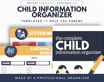 Organize Children&#39;s Information with Printable Organizer Templates | Life&#39;s Lists