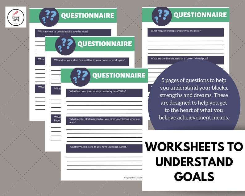 The Complete Goal Planning System Goal Planner Printable Etsy