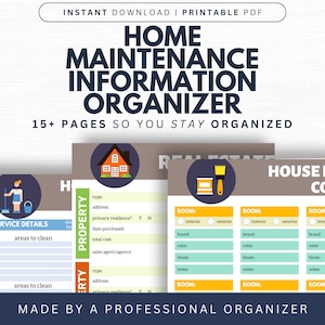 Home Maintenance Planner | Declutter Organizer, Cleaning Schedule (Digital Download)