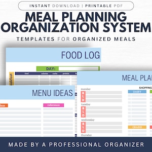 Meal Planning Organization System to make Shopping and Family Dinner Planning Easier | Shopping List | Keto | Printable | Life&#39;s Lists