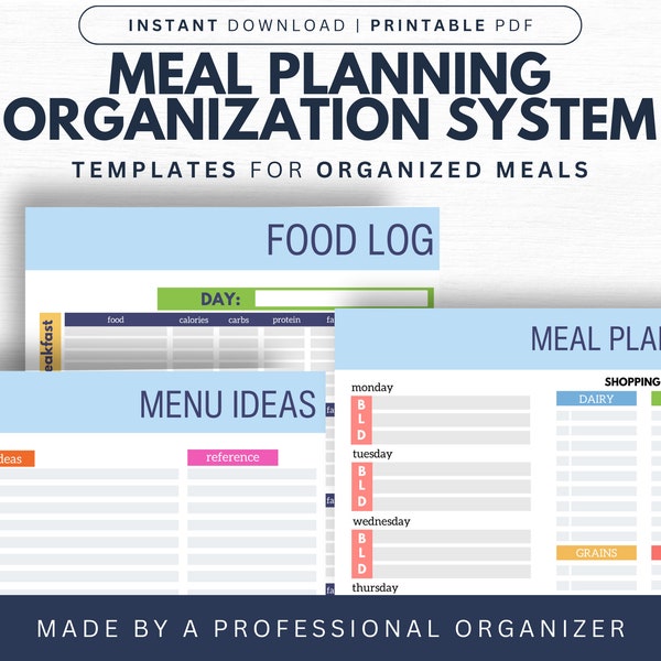 Meal Planning Organization System to make Shopping and Family Dinner Planning Easier | Shopping List | Keto | Printable | Life's Lists