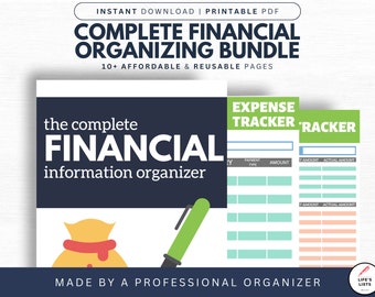 Paquete de organización financiera / Presupuesto, seguimiento de gastos y deudas (Descarga digital)