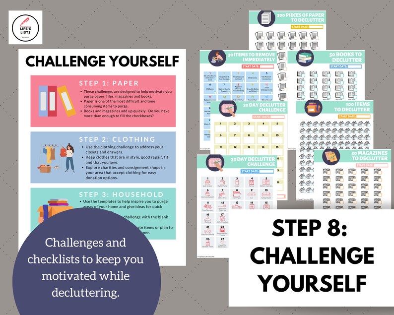 The Life &amp; Home Decluttering Workbook Decluttering Planner - Etsy