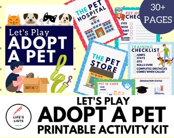 Let's Play Adopt A Pet - Printable Kids Activities - Life’s Lists