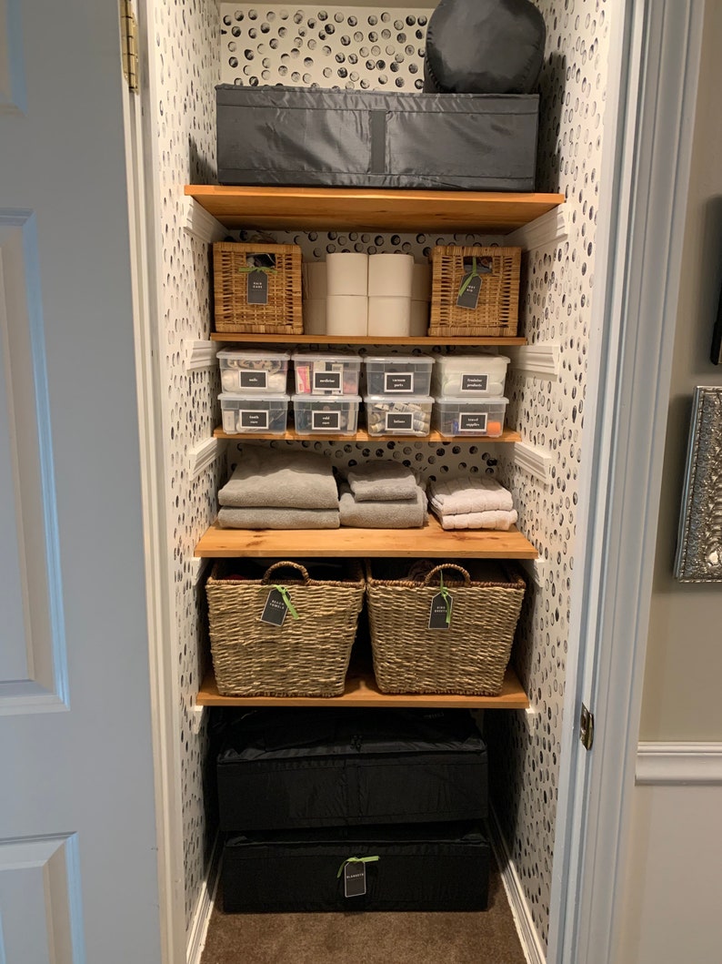 Linen Closet Organization System Linen Closet Labels Etsy