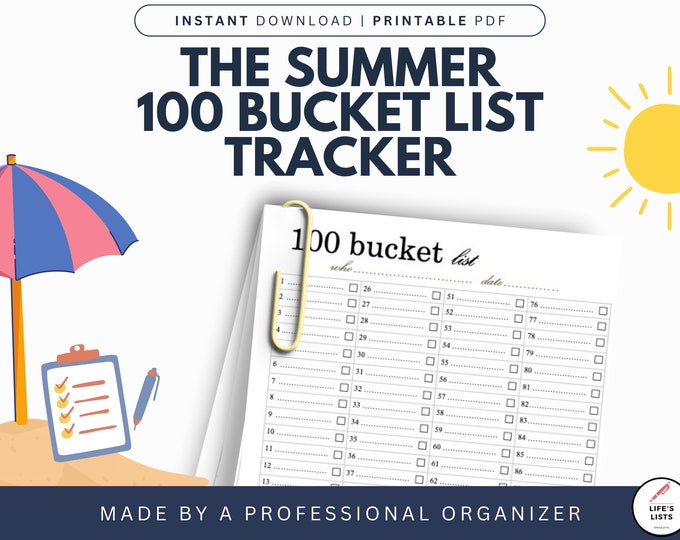 The 100 Bucket List B&W