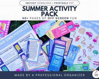 Summer Activity Bundle | Kids Printable Games, Scavenger Hunts (PDF)
