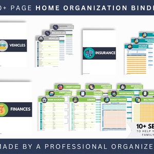 Puede incluir: Una carpeta de organizaci&oacute;n del hogar imprimible con m&aacute;s de 60 p&aacute;ginas, que incluye secciones para veh&iacute;culos, finanzas, seguros y m&aacute;s. La carpeta incluye formularios y rastreadores para administrar las finanzas, las p&oacute;lizas de seguro, el mantenimiento de veh&iacute;culos y otra informaci&oacute;n importante del hogar. La carpeta est&aacute; dise&ntilde;ada para ayudarte a poner a tu familia en orden.