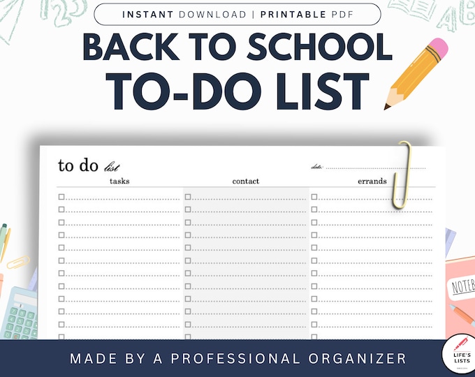 Minimalist To Do List | Black & White
