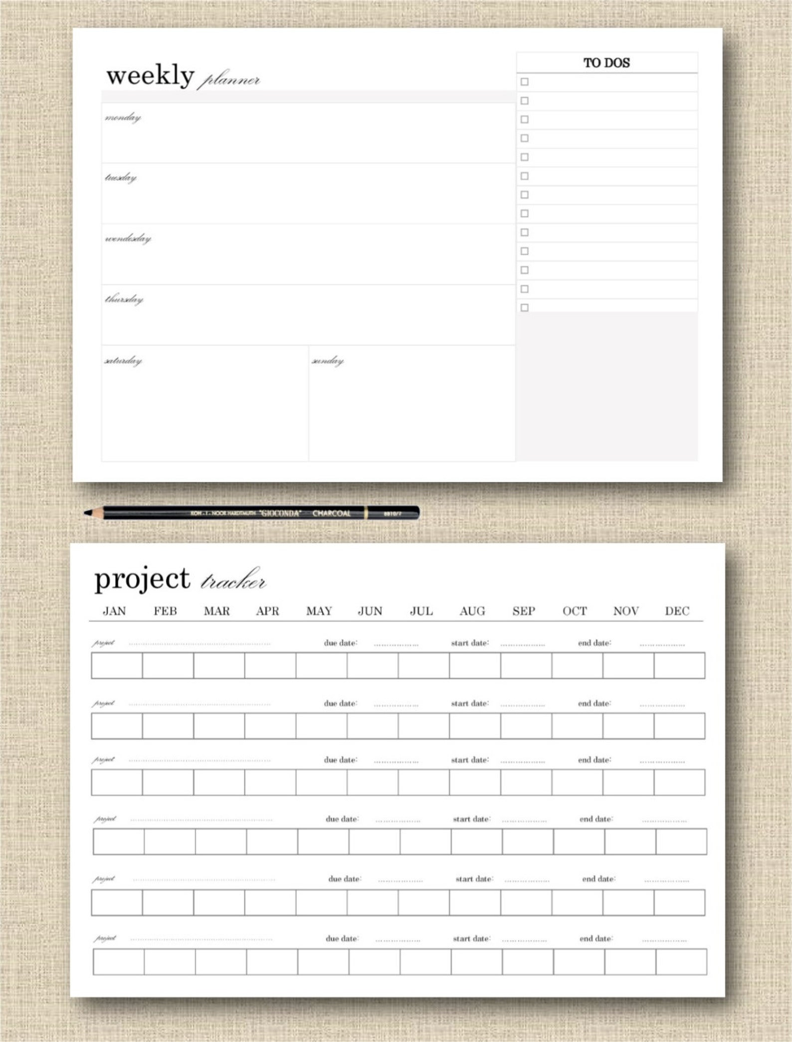Productivity Planner Pages Half Page/a5 Printable Pack - Etsy