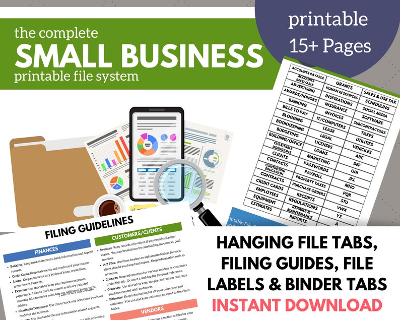 Small business filing system small business organization etsy