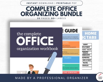 Office Organization Templates | Printable Workbook (Digital Download)