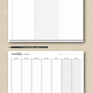 Productivity Planner Pages Half Page/a5 Printable Pack - Etsy