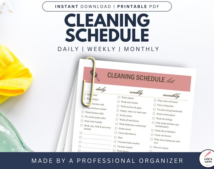 Cleaning Schedule List