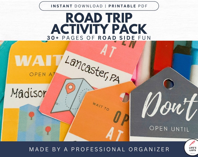 Road Trip Activity Pack - Printable Kids Activities - Life’s Lists