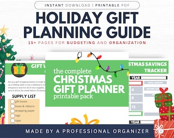 Holiday Gift Planning Guide | Christmas Gift Planner | Holiday Budget Planner | Holiday Gift Guide | Downloadable | Life's Lists