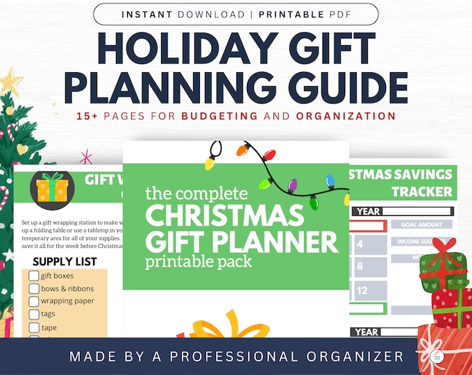 Holiday Gift Planning Guide | Christmas Gift Planner | Holiday Budget Planner | Holiday Gift Guide | Downloadable | Life's Lists