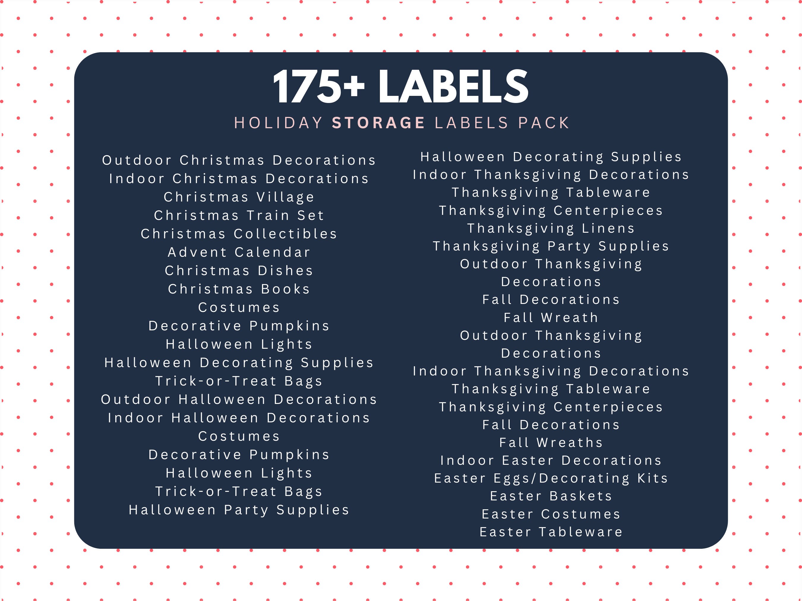 thumbnail image 2 of Holiday Color Coded Labels Multi-Pack - 40PCS Seasonal Decoration 2 of 11