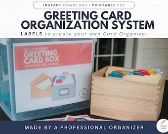 Greeting Card Filing System