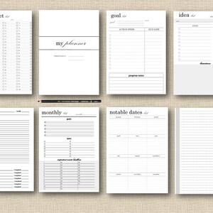 Productivity Planner Pages Half Page/a5 Printable Pack - Etsy