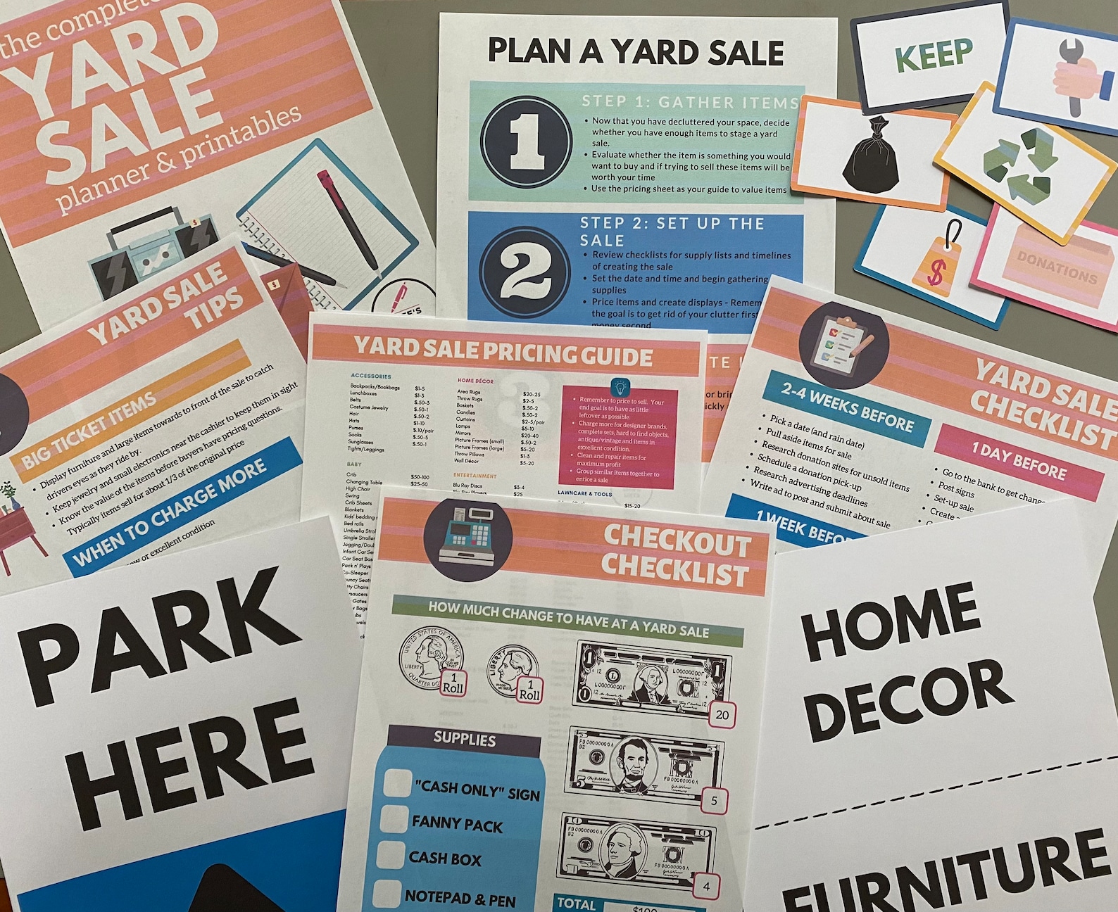 yard sale inventory template Images High Quality Grahic Yard Sale Planner Fillable Printable | Yard Sale Template | Yard Sale ...