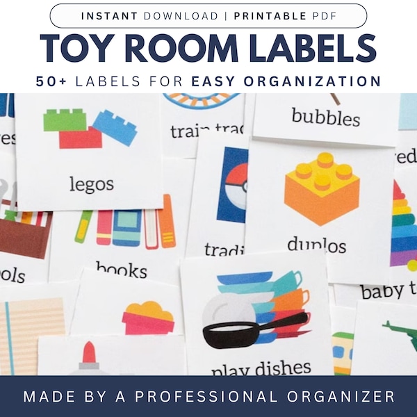 Playroom Labels | Toy Room Labels | Trofast Bin Labels | Printable | by Life’s Lists