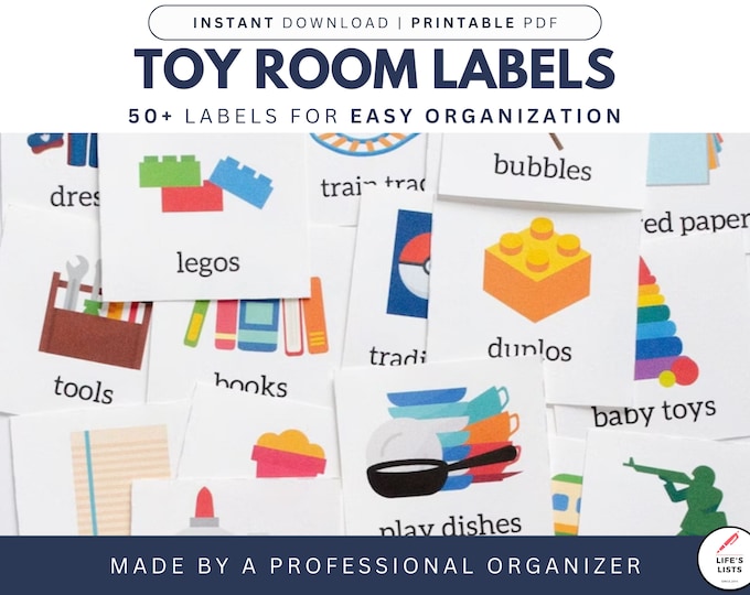 Playroom Labels | Toy Room Labels | Trofast Bin Labels | Printable | by Life’s Lists