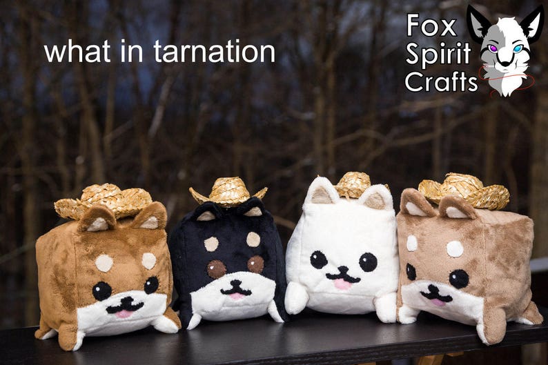 Shiba Inu Cube Cute Adorable Plush Plushie Stuffed Dog Toy Shibe