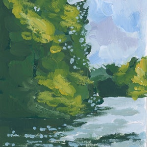 Lake Martin Painting | Alabama Lake Art Print |  Lake Time Artwork | River Wall Art