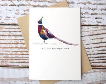 Pheasant Hunting Card | Bird Hunting Guy Birthday Stationery | Hunter Card Gifts | Pheasant Notecard | Man Notecard | Husband Birthday