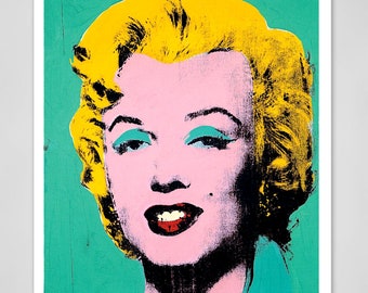 Popart schilderij, portret van Marilyn Monroe, FINE ART PRINT, popart schilderij, vintage art print, hedendaagse kunst, Warhol posters, art prints