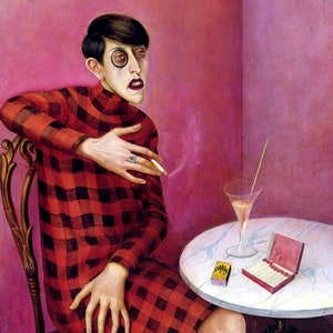 Vintage art, Woman painting, Portrait of the journalist Sylvia von Harden  FINE ART PRINT Otto Dix, wallart, home decor, art prints, posters