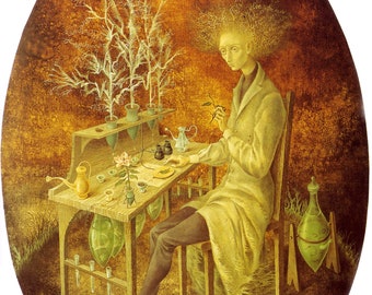 Vintage paintings, Surreal art, Fantasy art, Insubmissive Plant by Remedios Varo FINE ART PRINT, surreal decor, wall art, gifts, art posters