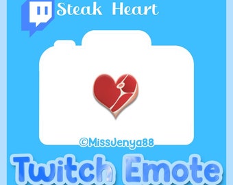 Steak Heart - Twitch Streamer and/or Discord Emote *Non Animated*