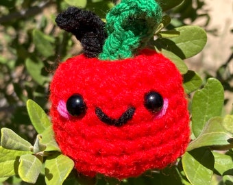 Apple Amigurumi (small) ~1.5 x 1.5”, handmade crochet