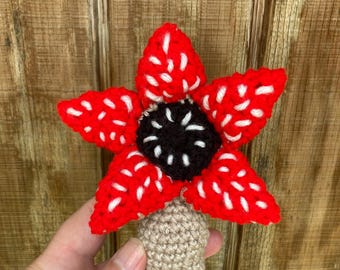 Demogorgon ~5”, handmade crochet Amigurumi, custom orders welcome