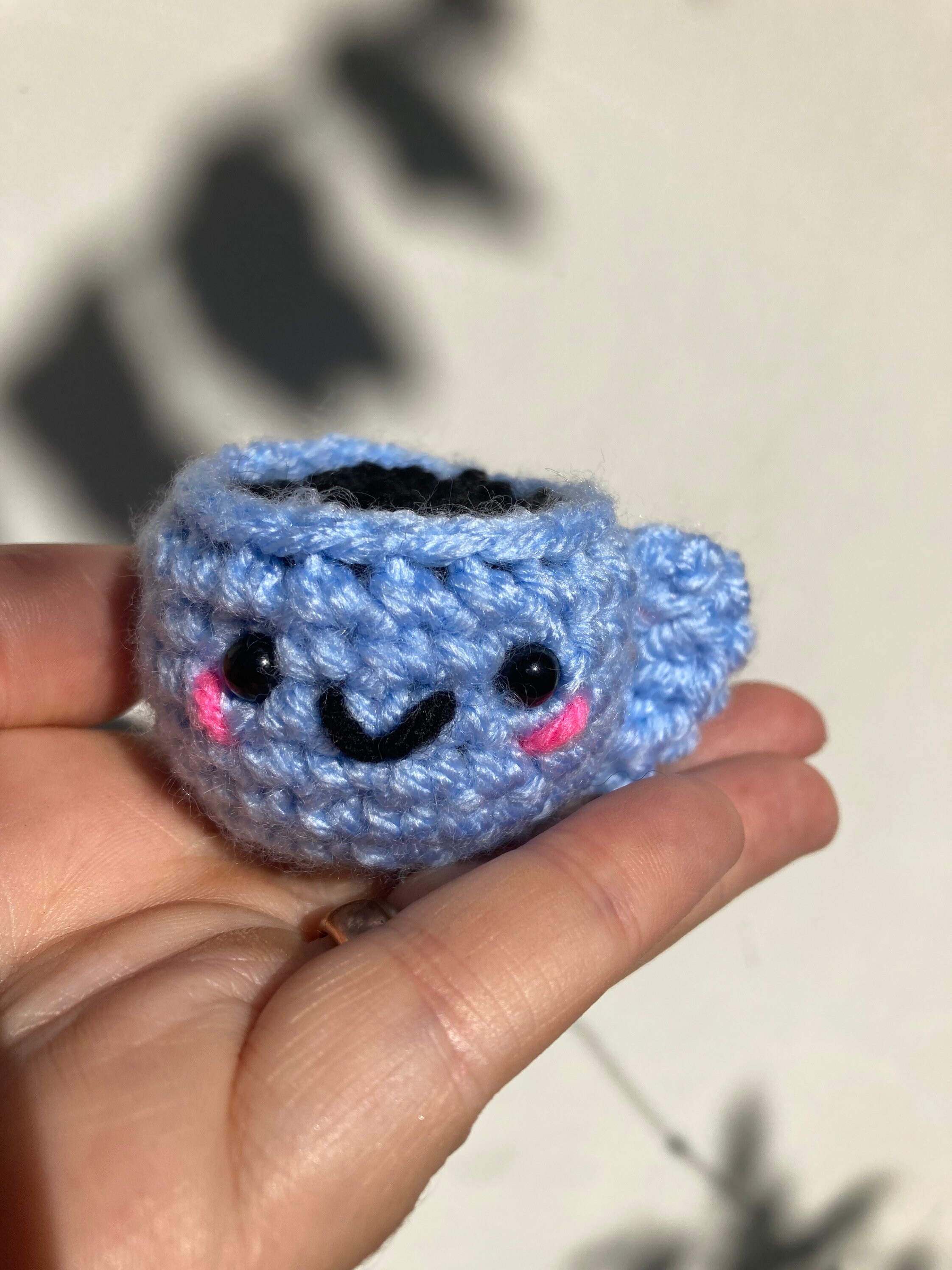 Coffee mug Amigurumi (small) ~2” handmade crochet