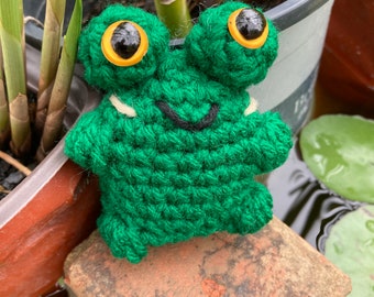 Frog Amigurumi (small) ~2-3”, handmade crochet