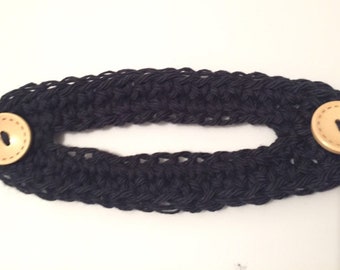 Ponytail ear saver, Cotton yarn, handmade crochet