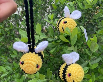 Bee ~2-3”, handgjord virkning, Amigurumi