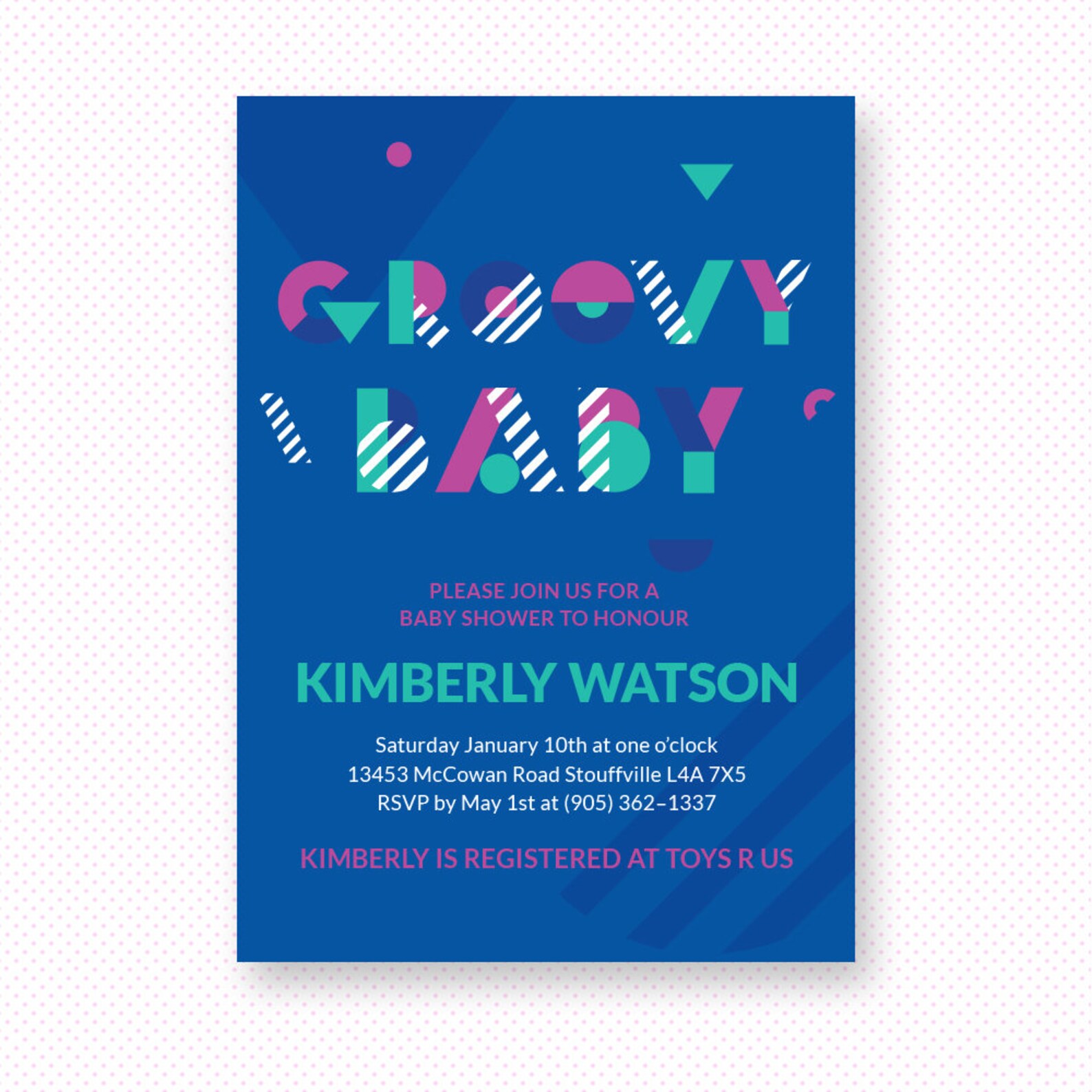 Groovy Baby 80s Baby Shower Invite Funky Electric Retro Baby - Etsy Canada